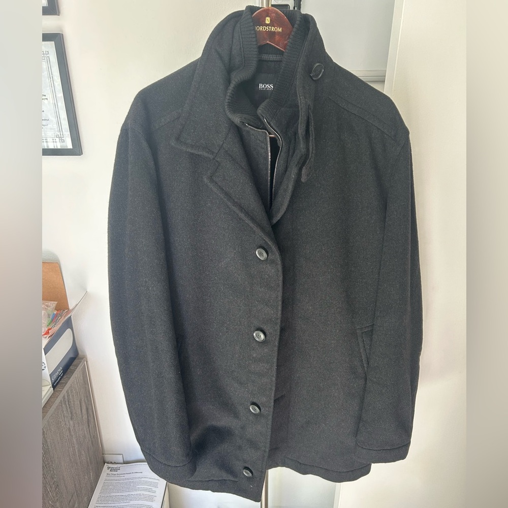 Hugo Boss Elegant wool/cashmere/polyester blend coat